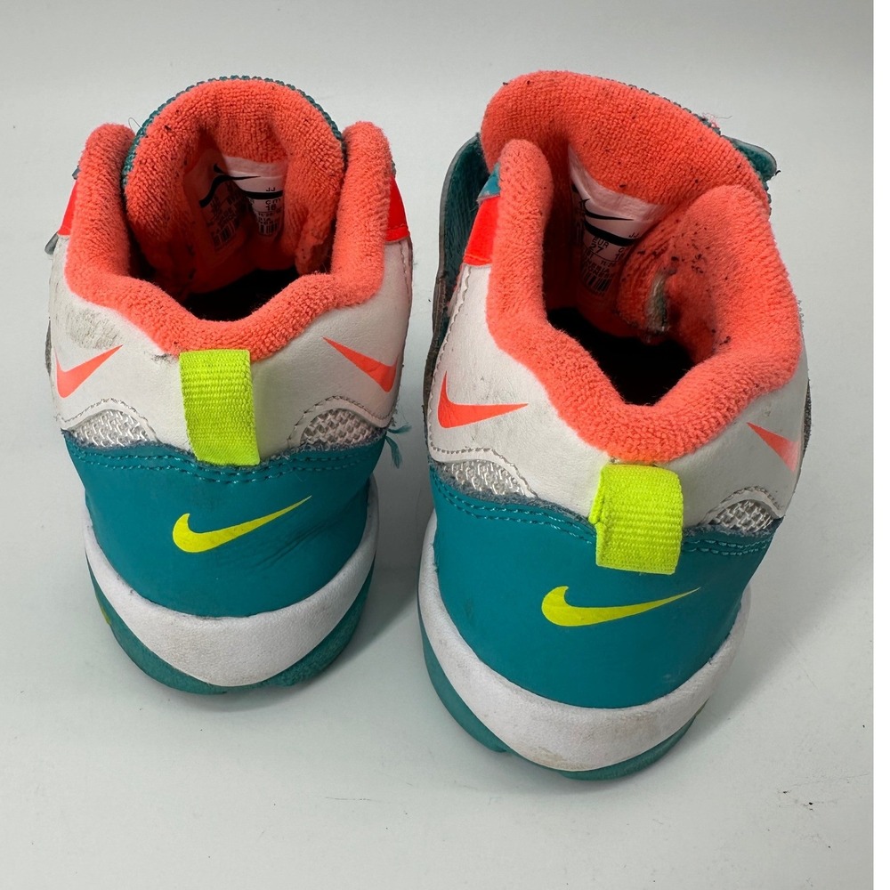 Nike Air Barrage Low White Teal Orange Kids Shoes BV2525-101 Size 10C - Picture 4 of 7